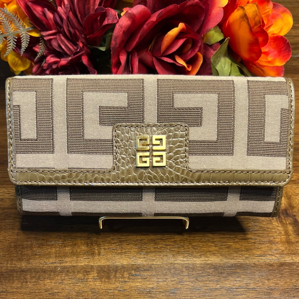 Authentic Givenchy Tri-fold Long Wallet - EUC